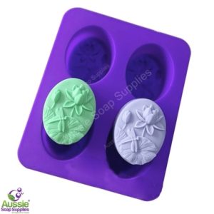 Flexible Silicone Mould - 4 Lotus Flowers