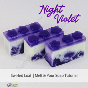 Night Violet Melt and Pour Soap Loaf